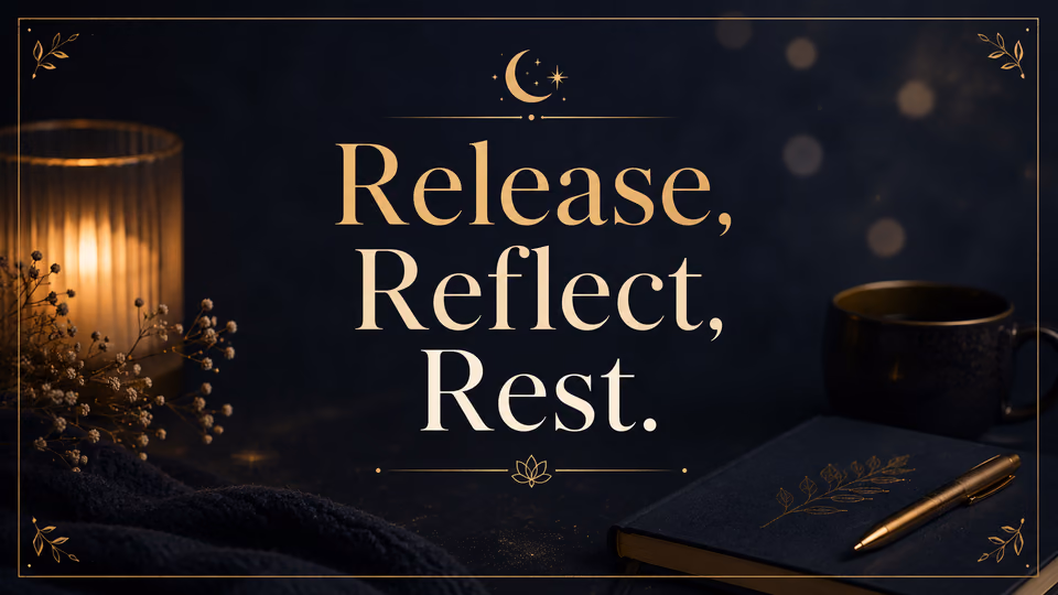Bedtime journal prompt cards for releasing the day and calming the mind before sleep