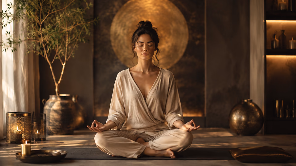 Woman practicing meditation for emotional balance and self-discovery with SoulFul GLO