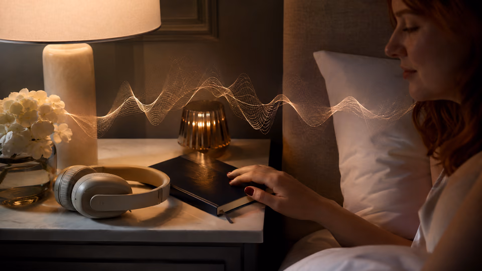 Journaling and a calming sound journey for anxiety before sleep