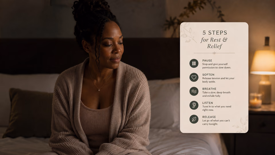 Five-step bedtime ritual to calm anxiety before sleep