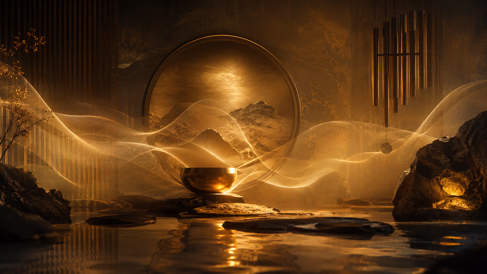Immersive sound journey meditation with layered calming sound textures